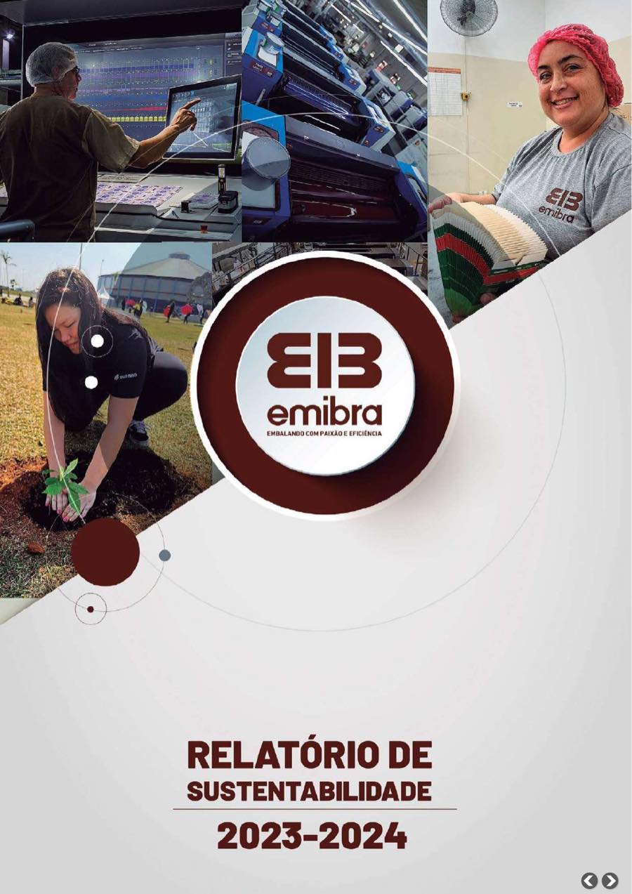 Capa do Relatório de Sustentabilidade Emibra 2023–2024